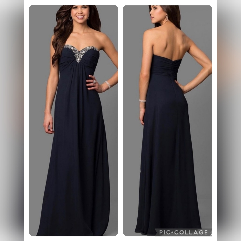 Alyce Paris Strapless Rhinestones Sweetheart Neckline Dress Size 0